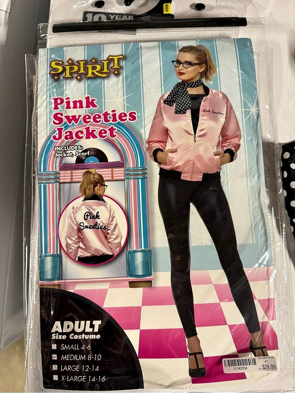 Spirit Halloween Pink Sweeties Jacket Pink & Black - Medium